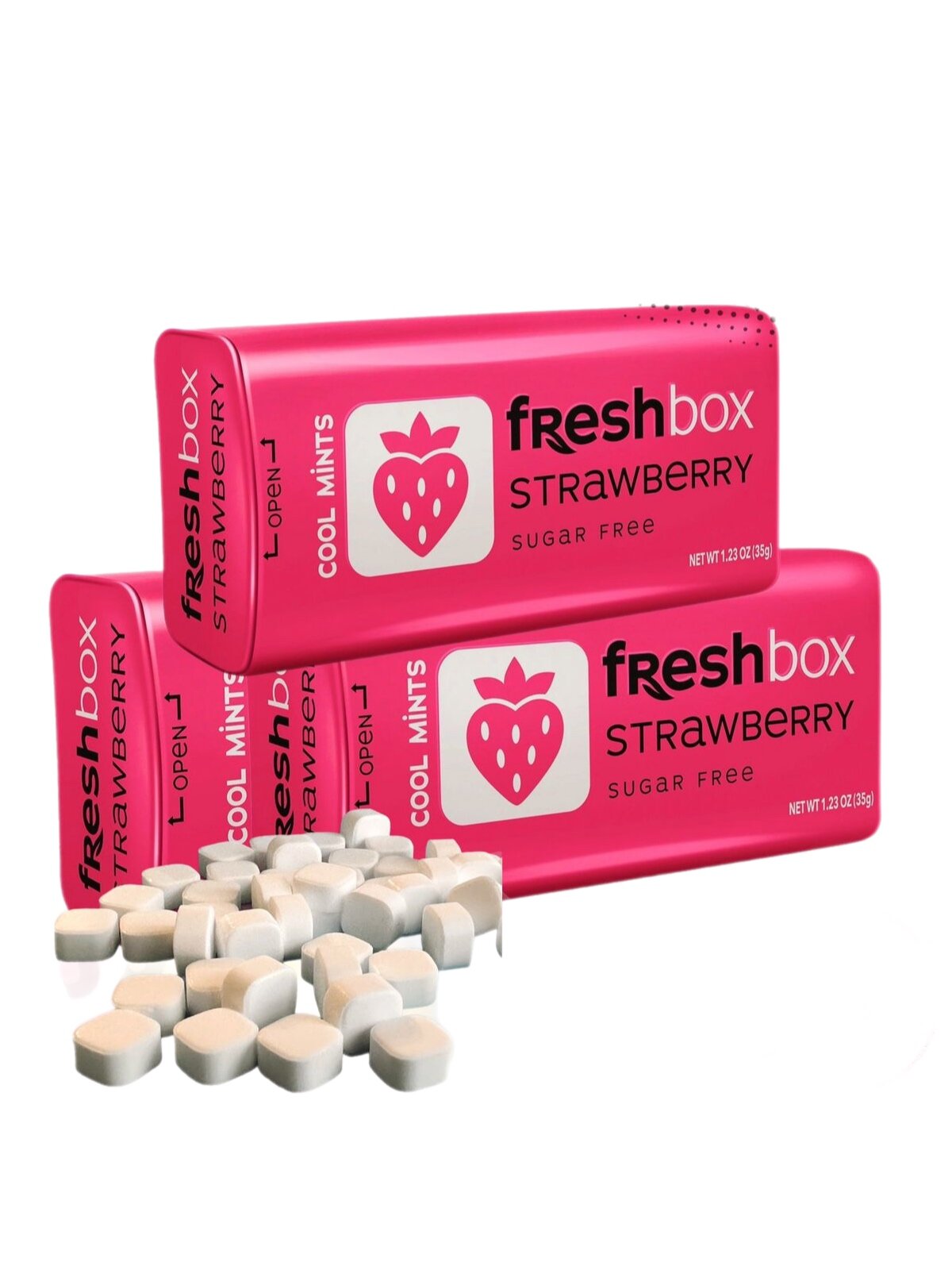 Драже Fresh Box Клубника освежающие, 3шт по 35г