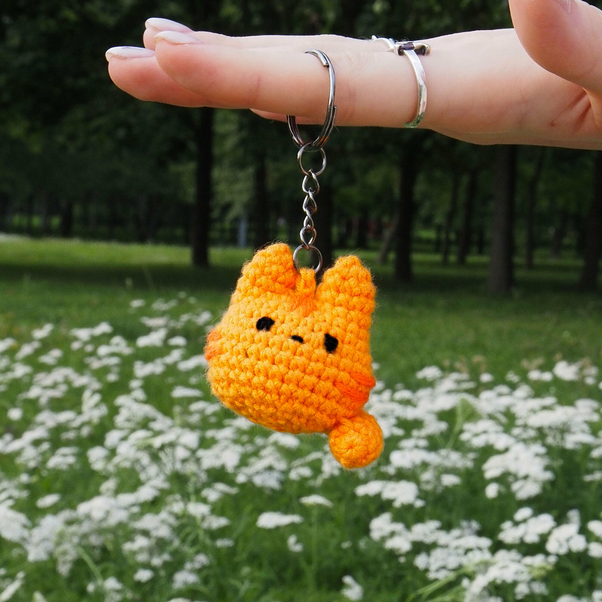 Набор для вязания крючком "crochet internet" брелок рыжий котик