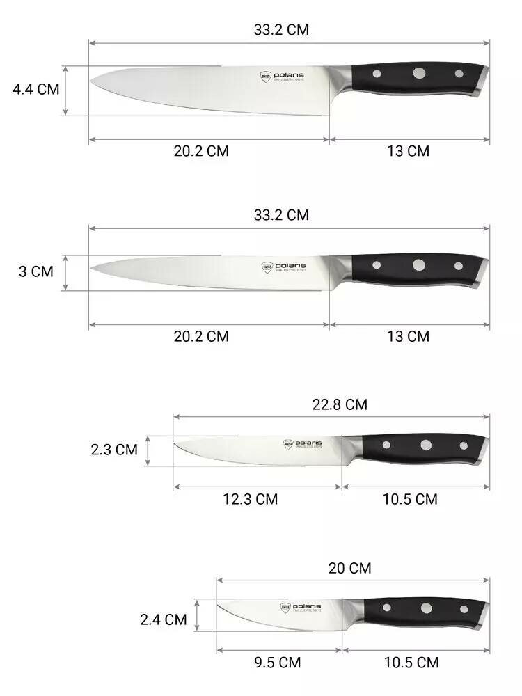 Набор ножей Polaris Cook Master-5SS