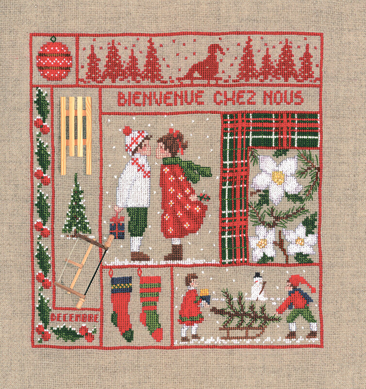 Набор для вышивания: BIENVENUE DECEMBRE Добро пожаловать Декабрь le boheur des dames 2661