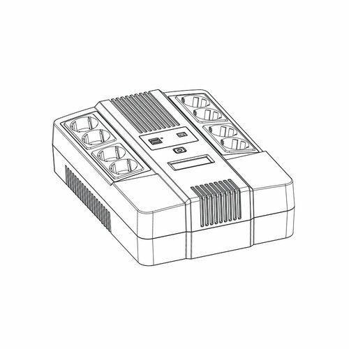 Источник бесперебойного питания Powerman UPS Brick 650 PLUS источник бесперебойного питания cbr 650va 390w ups ofb 101e 650