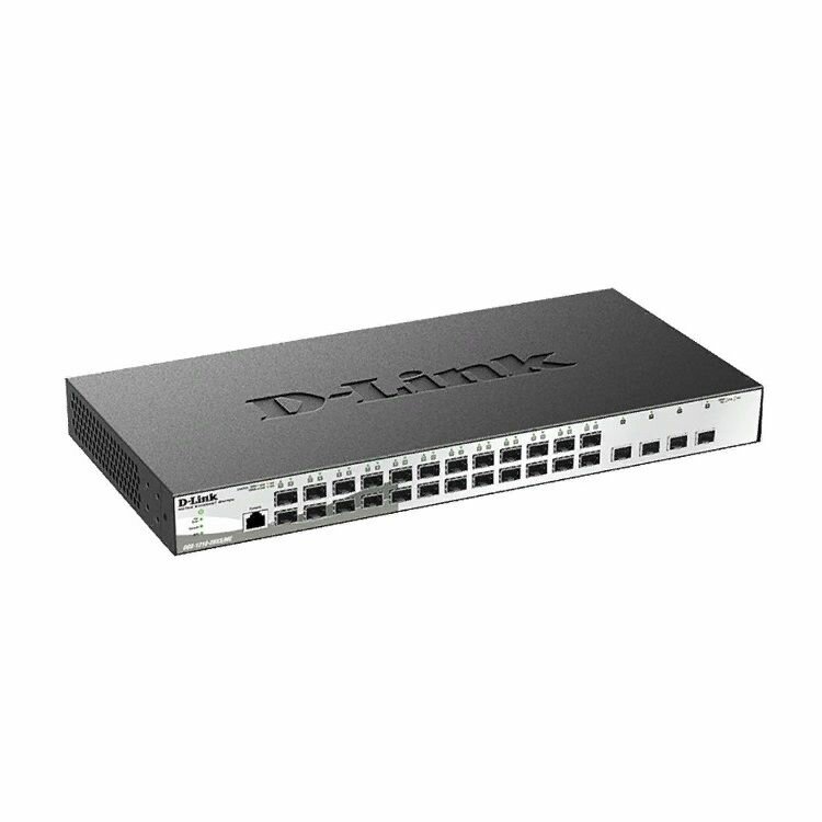 Коммутатор D-Link Управляемый L2 с 24 портами 100/1000Base-X SFP и 4 портами 10GBase-X SFP+