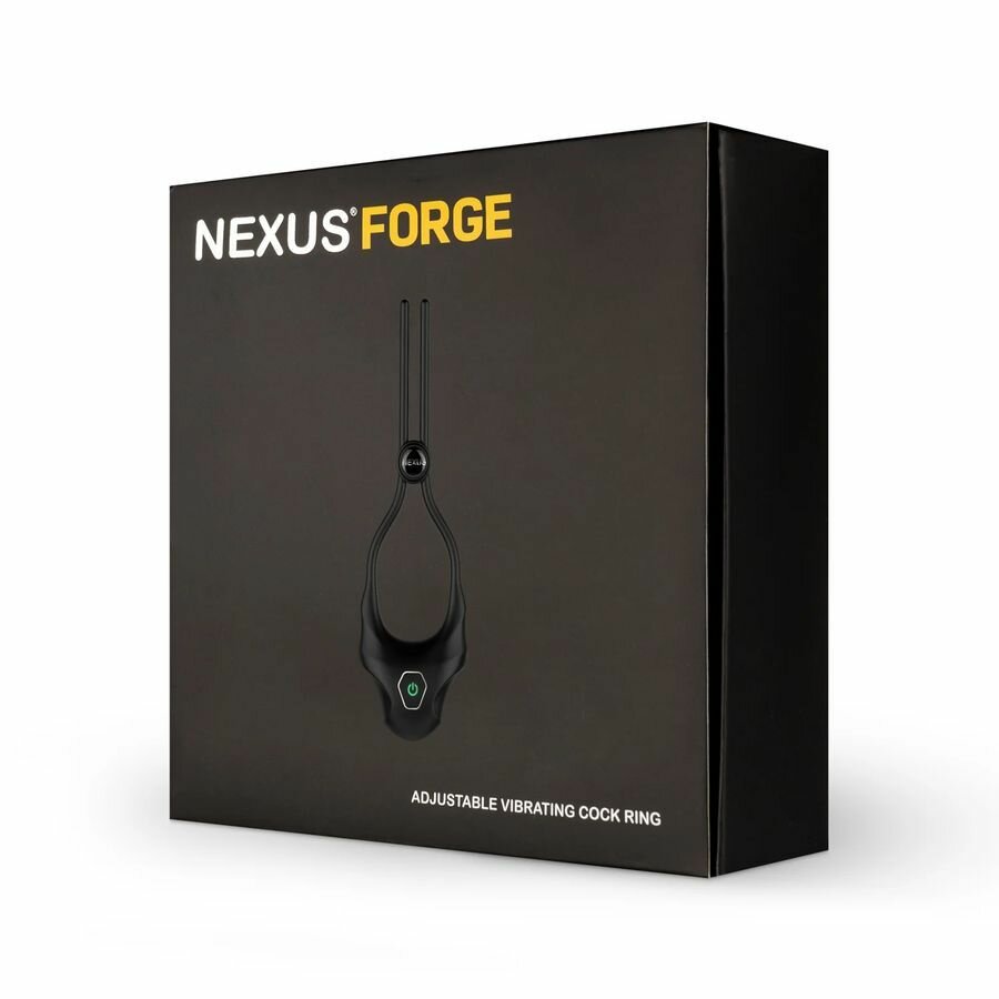 Черное эрекционное лассо с вибрацией Nexus Forge, черный