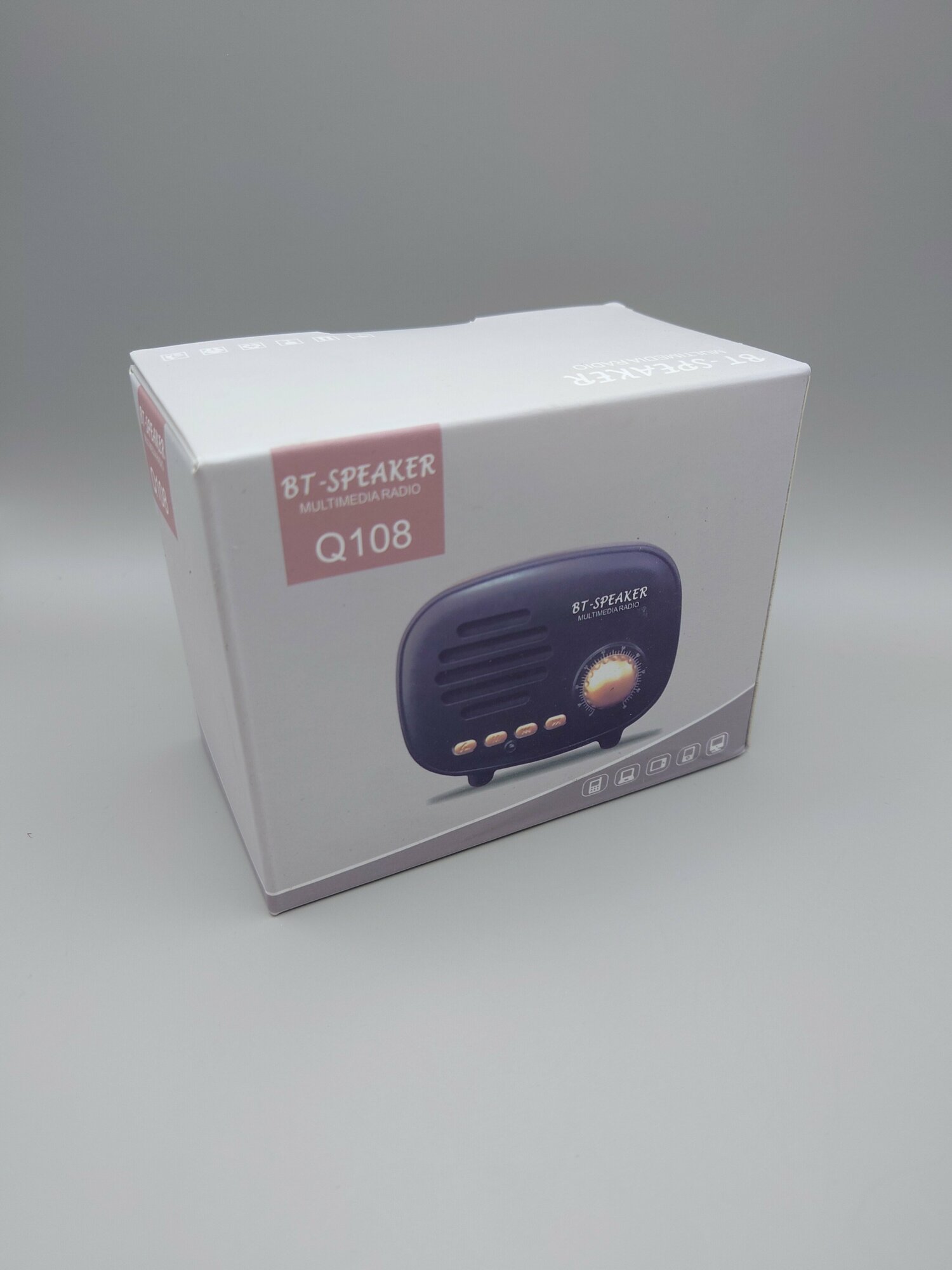 Портативная колонка Q-108 MINI, беспроводная акустика с Bluetooth, FM, 10Вт, Чёрная
