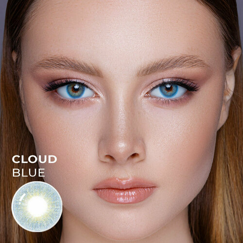 Цветные контактные линзы URBAN LAYER ru Cloud Blue -2.5, 2шт