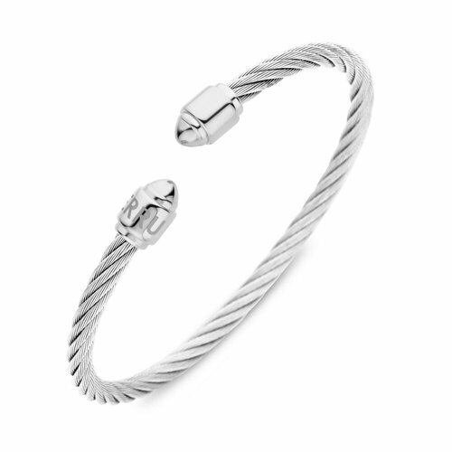 фото Жесткий браслет cerruti 1881 couture, 1 шт., размер 19 см, размер m, серебряный