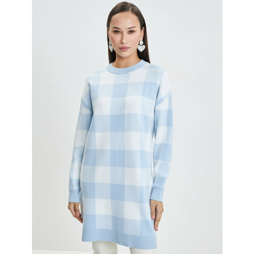 фото Платье zarina, размер m (ru 46)/170, голубой