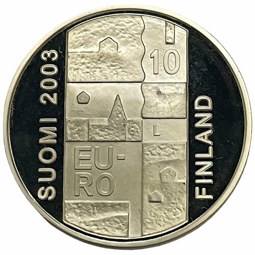 Финляндия 10 евро 2003 г. (200 лет со дня смерти Андерса Чюдениуса) (Proof) финляндия 5 евро 2013 монета каменные церкви янаккалы