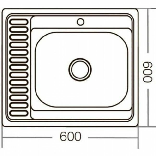 Мойка накладная Z6060R-08-180E Satin Zerix - фотография № 4