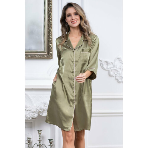 фото Халат mia-amore, размер 44, зеленый
