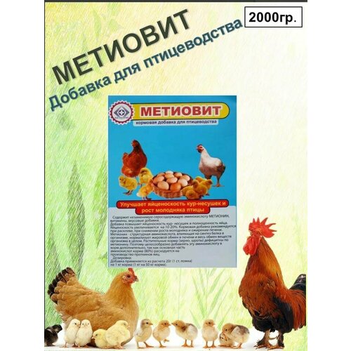 Кормовая добавка для кур Метиовит ( 1 кг/уп ) 2шт