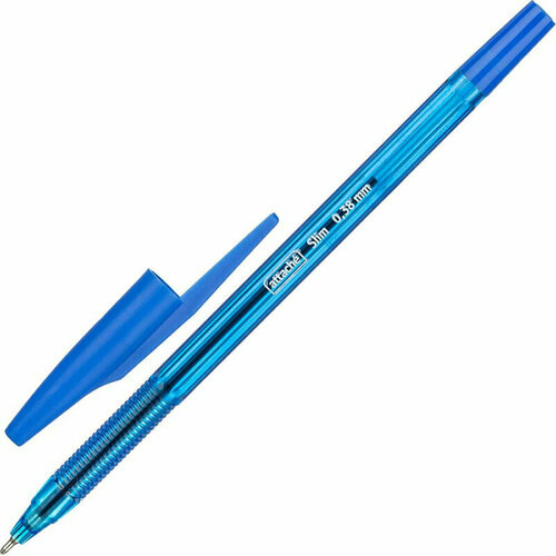 Ручка шариковая синяя неавтоматическая Attache Slim, ручки, набор ручек, 50 шт.