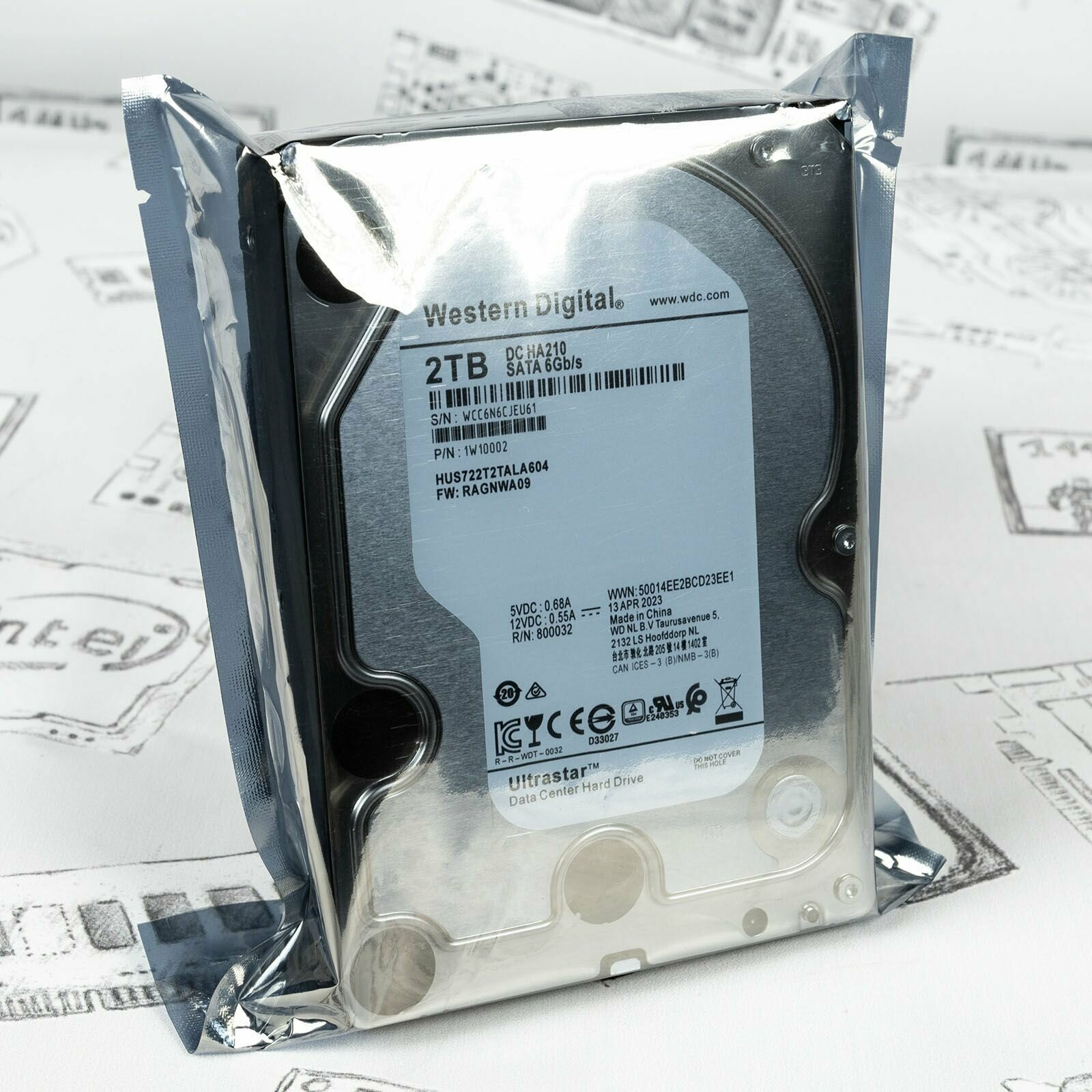 Жесткий диск WD Ultrastar DC HA210 HUS722T2TALA604, 2Тб, HDD, SATA III, 3.5" [1w10002] - фото №13