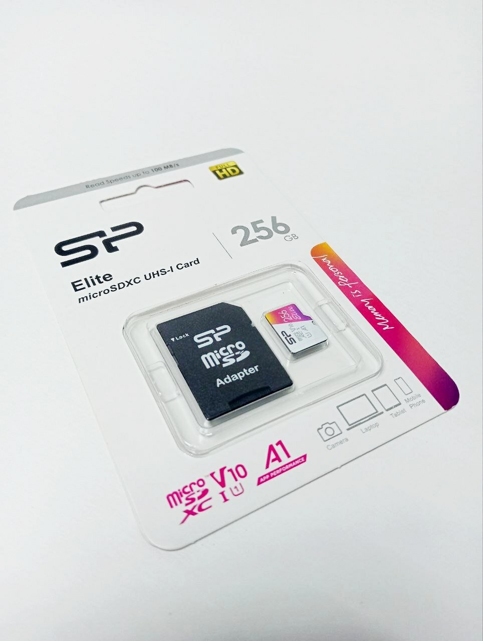 Флеш карта microSD 256GB Silicon Power Elite A1 microSDXC Class 10 UHS-I U3 100 Mb/s (SD адаптер)