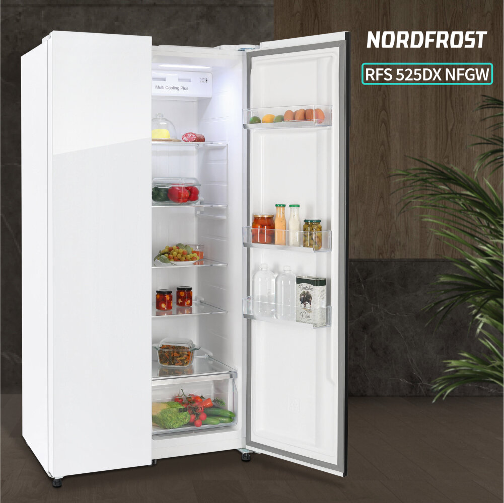 Холодильник Side by Side NORDFROST RFS 525DX NFGW inverter