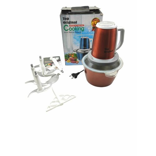 Измельчитель электрический CookingMultiGrinder 1.8 литра, 250W, бордовый электрический измельчитель продуктов food processor 2 литра 4 острых лезвия