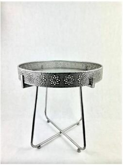 фото Металлический столик Арабика 50 см (серебро) складной Country Artists