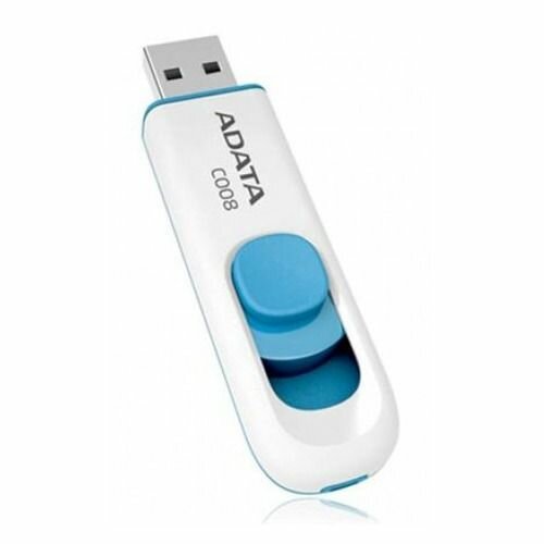 Флешка USB A-Data Classic C008 64ГБ, USB2.0, синий и белый [ac008-64g-rwe]