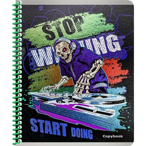 Тетрадь COLLEZIONE Стиль улиц-2, 48 листов, в клетку, на спирали, цветная, Арт. т48-3622 - 5 шт.