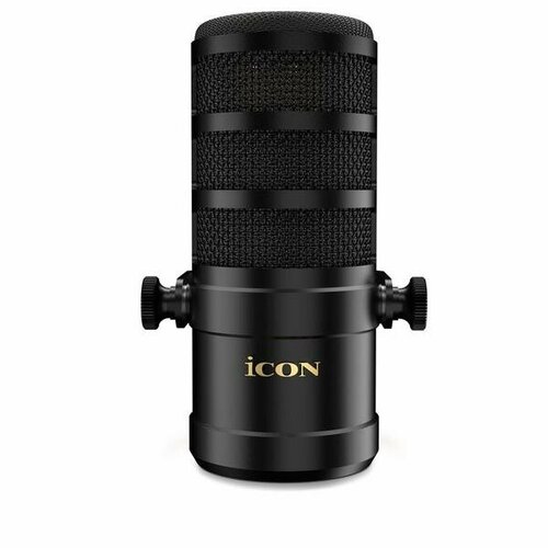 ICON DynaMic - Микрофон динамический для подкастинга вещания живого звука и звукозаписи суперкардиоида частоты 50-15000 Гц чувствительность 545 ДбВПа сопротивление 150 Ом Low cut фильтр 400 Гц High boost фильтр 2к Гц-6 кГц поп-фильтр XLR р 1452200₽