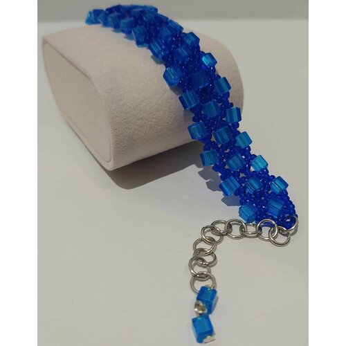 фото Браслет, металл, стекло, синий fsb1