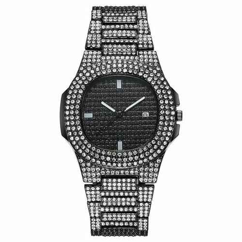 Наручные часы, серебряный, черный наручные часы женские кварцевые с круглым циферблатом shine черный