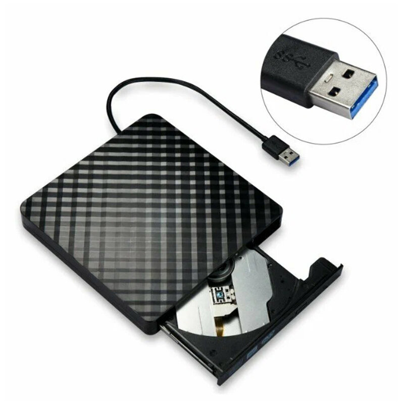 Внешний CD DVD дисковод с чтением и записью картридер для Apple и Windows, оптический привод, USB 3.0 — фото 1