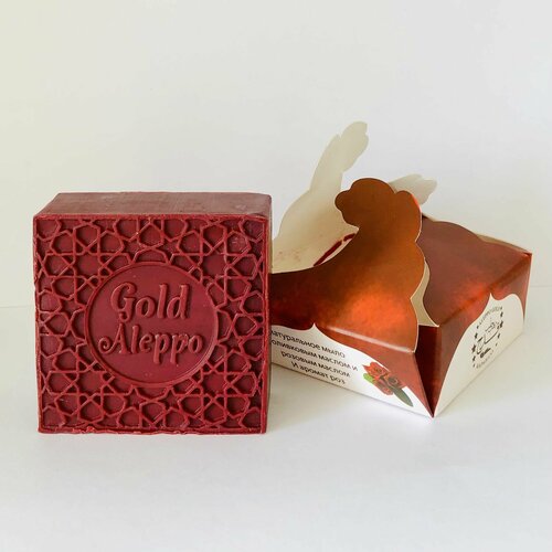 KADAH / Мыло натуральное Алеппское ручной работы с оливковым маслом и аромат розы 100г. Сирия