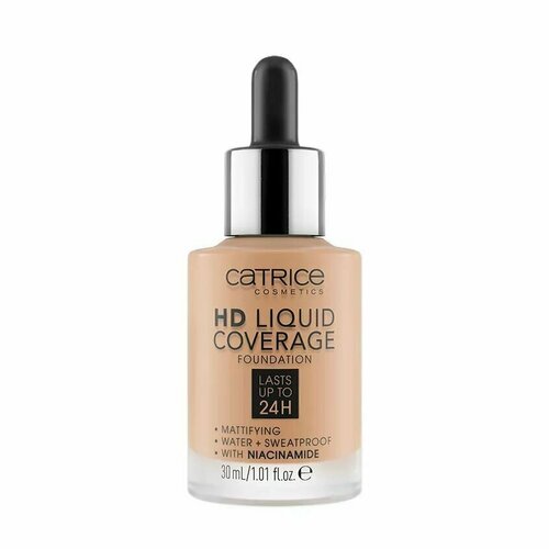 Основа тональная для лица CATRICE HD LIQUID COVERAGE, тон 040 (Warm beige)