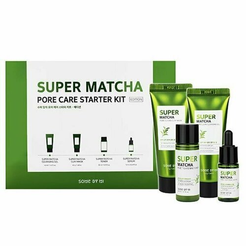 Some By Mi Стартовый набор Pore Care Starter Kit Super Matcha, 4 средства