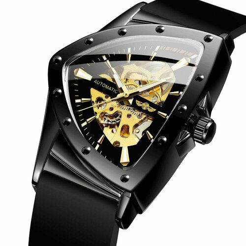 фото Наручные часы winner, серебряный, черный