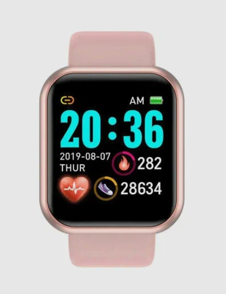 Умные часы Smart Bracelet/ Счетчик калорий /Звонки /Будильник /iOS, Android/ Розовый