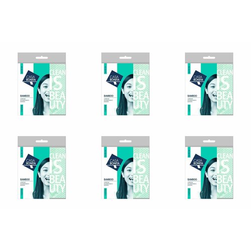 Casa Bonita Салфетки из бамбукового волокна 34*38см 3шт 6 упаковок