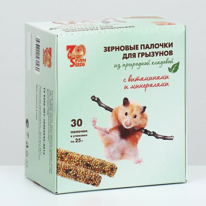 Seven Seeds Набор палочки "SHOW BOX" для грызунов витаминами и минералами, коробка 30 шт, 720г