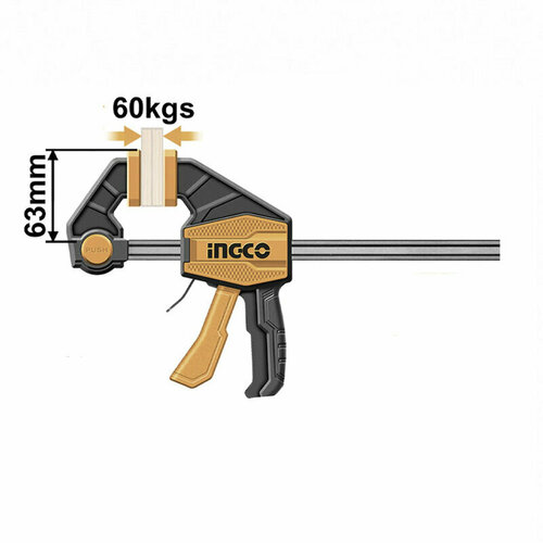 Зажимы тиски INGCO струбцина 63х450 HQBC01603 1шт