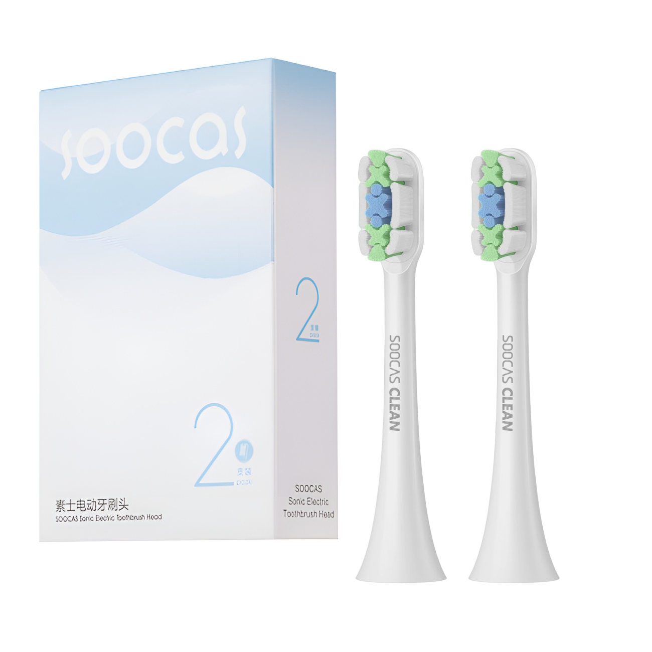 Насадка для зубных щеток SOOCAS X3, 2 шт [bh01 black] - фото №3