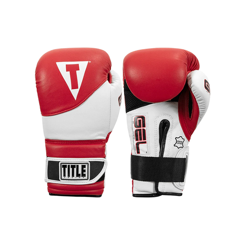 Боксерские перчатки TITLE Boxing Gel Suspense Red/White (16 унций) боксерские перчатки bad boy training series impact boxing gloves black white 8 унций