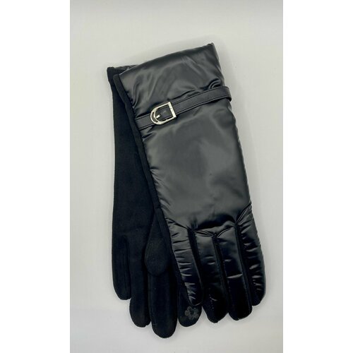 фото Перчатки , размер 7,5, черный nice fashion gloves