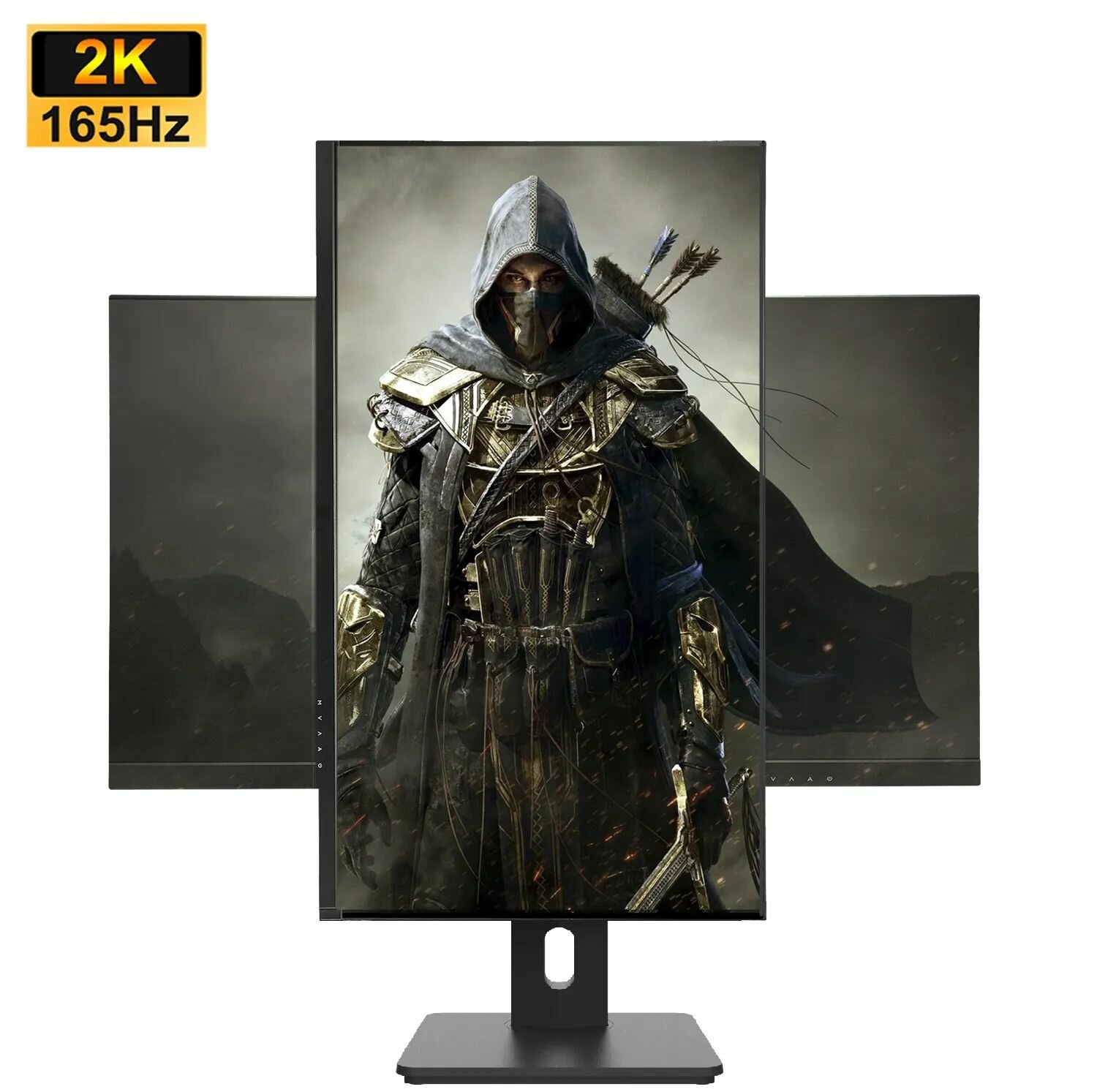 27" Монитор FYHXele игровой поворотный, 2560x1440, 144 Гц (165 Hz), IPS антибликовый матовый, черный, Free-Sync, G-Sync