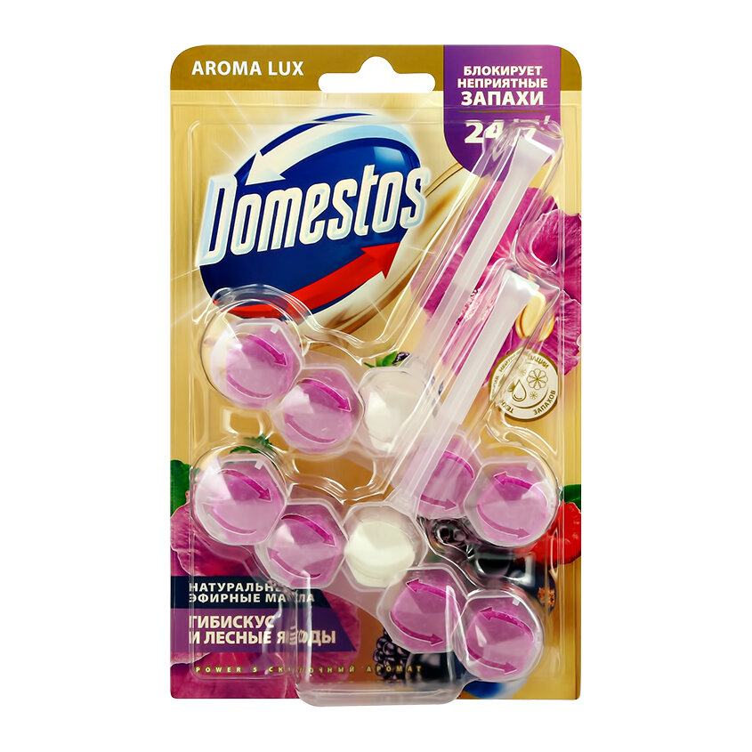 Блок туалетный Domestos Aroma Lux Trio Сказочный аромат 3*50г Аэрозоль Новомосковск - фото №10