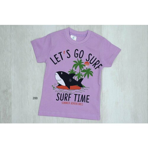 фото Футболка mimic, размер 80, сиреневый