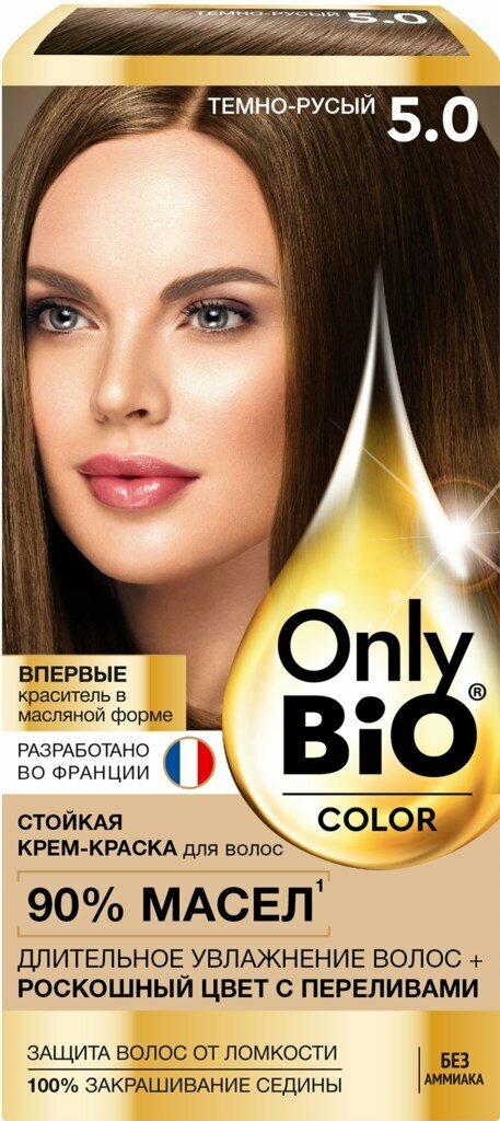 Краска для волос ONLY BIO COLOR 5.0 Темно-русый, 115мл, Россия, 115 мл
