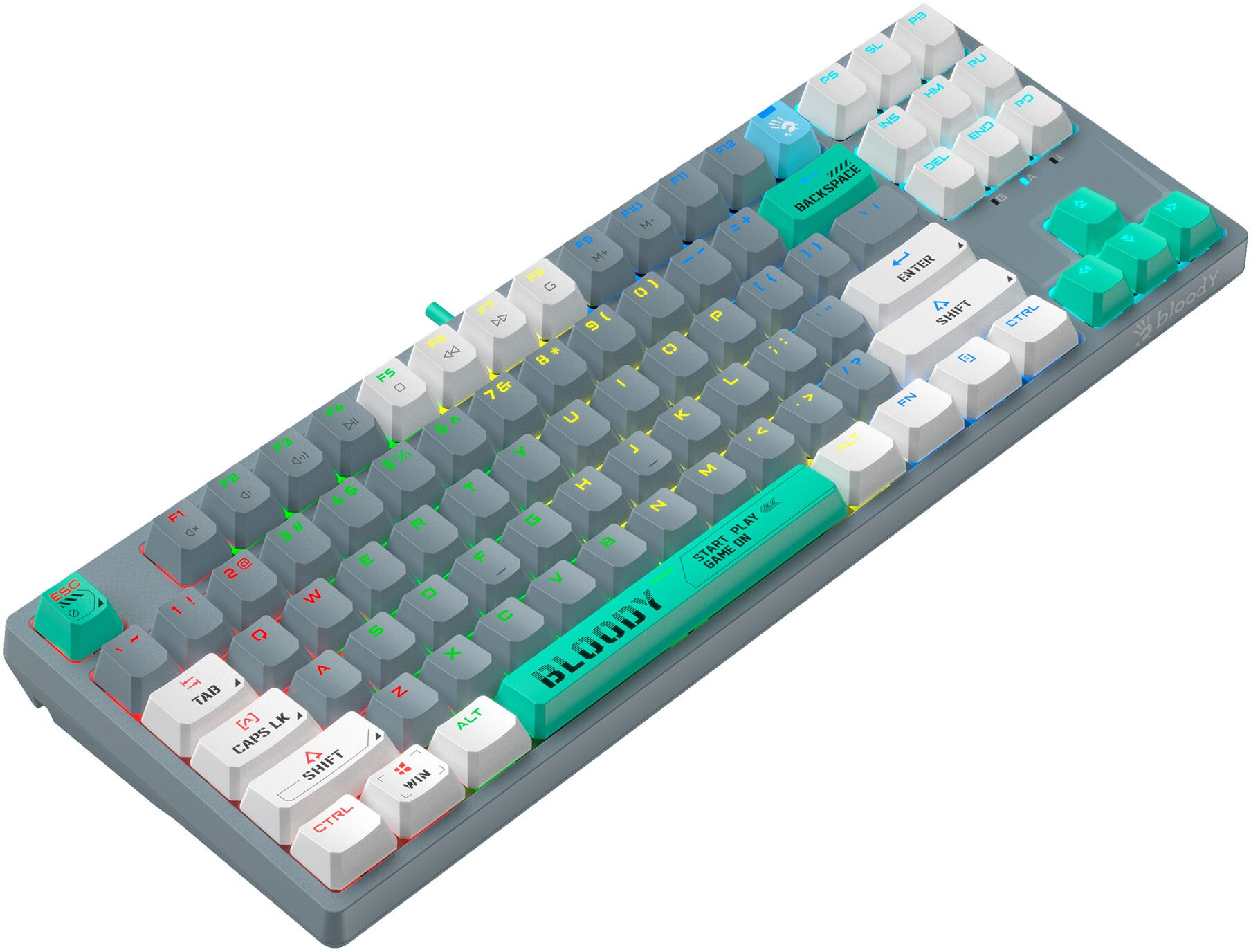 Клавиатура A4Tech Bloody S87 Energy механическая серый USB for gamer LED (S87 USB ENERGY ASH) — фото 2