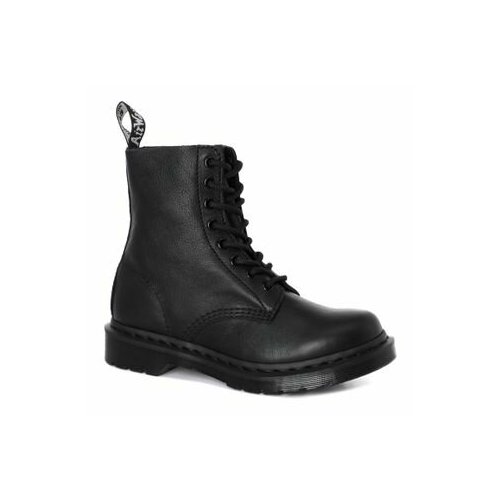 фото Ботинки берцы dr. martens 1460 pascal mono 8 eye virginia, демисезонные,натуральная кожа, высокие, размер eu38, черный