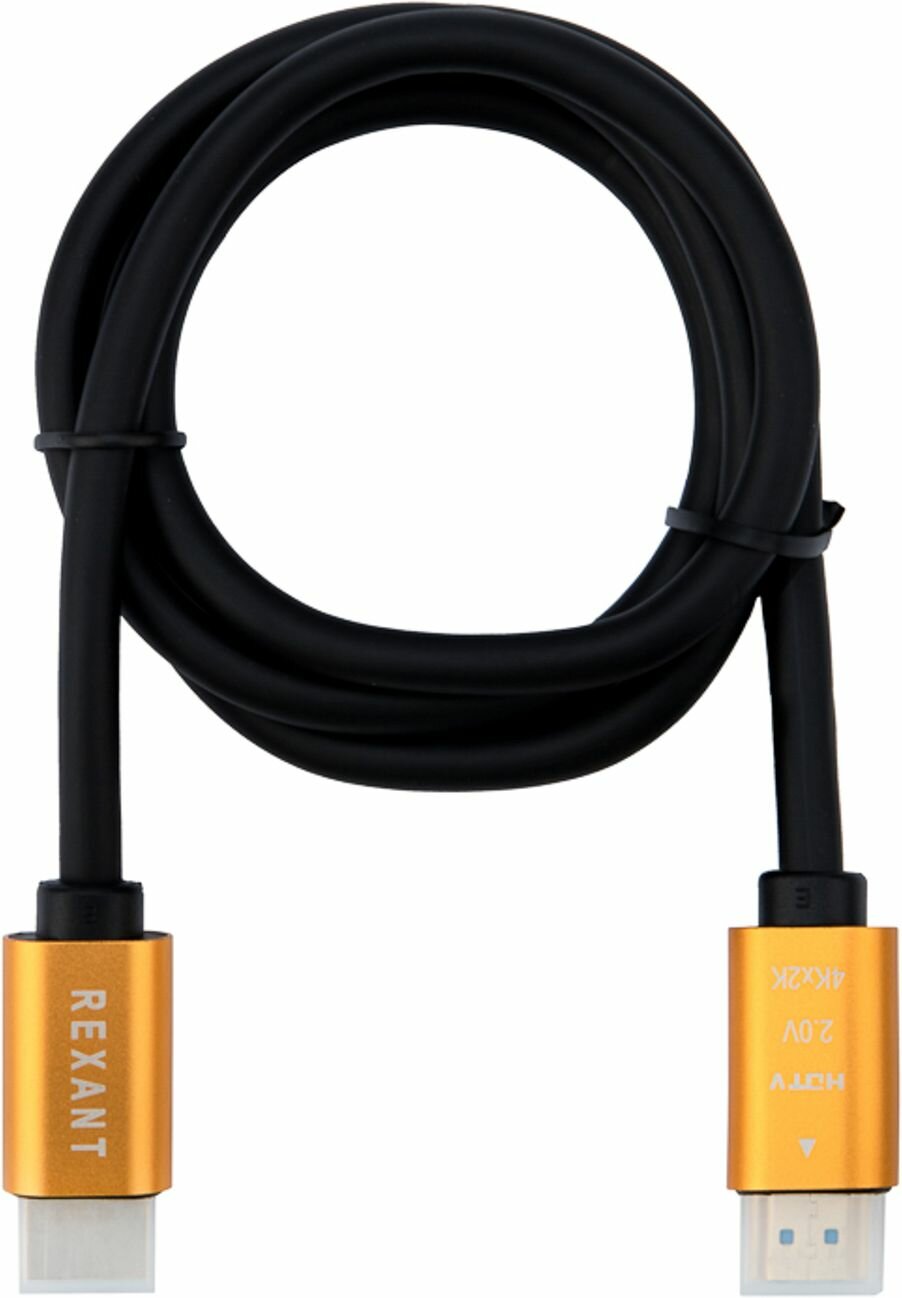 Кабель Rexant HDMI - HDMI 2.0, 1м, Gold REXANT - фото №3