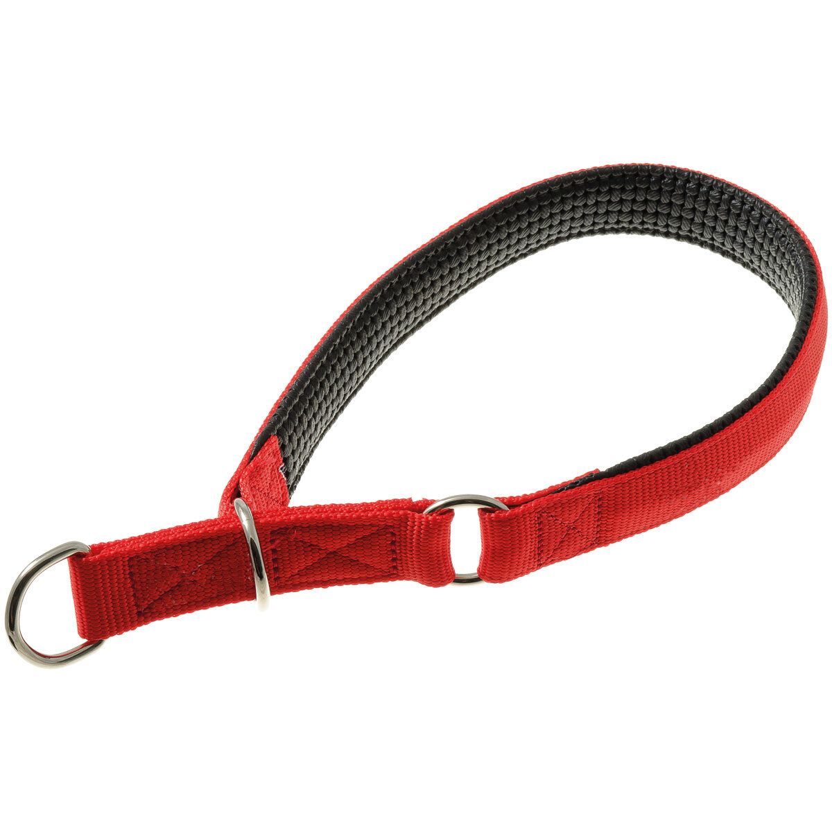 Ошейник полуудавка для собак V.I.Pet с неопреновой подкладкой (красный) 25мм (50-60см)