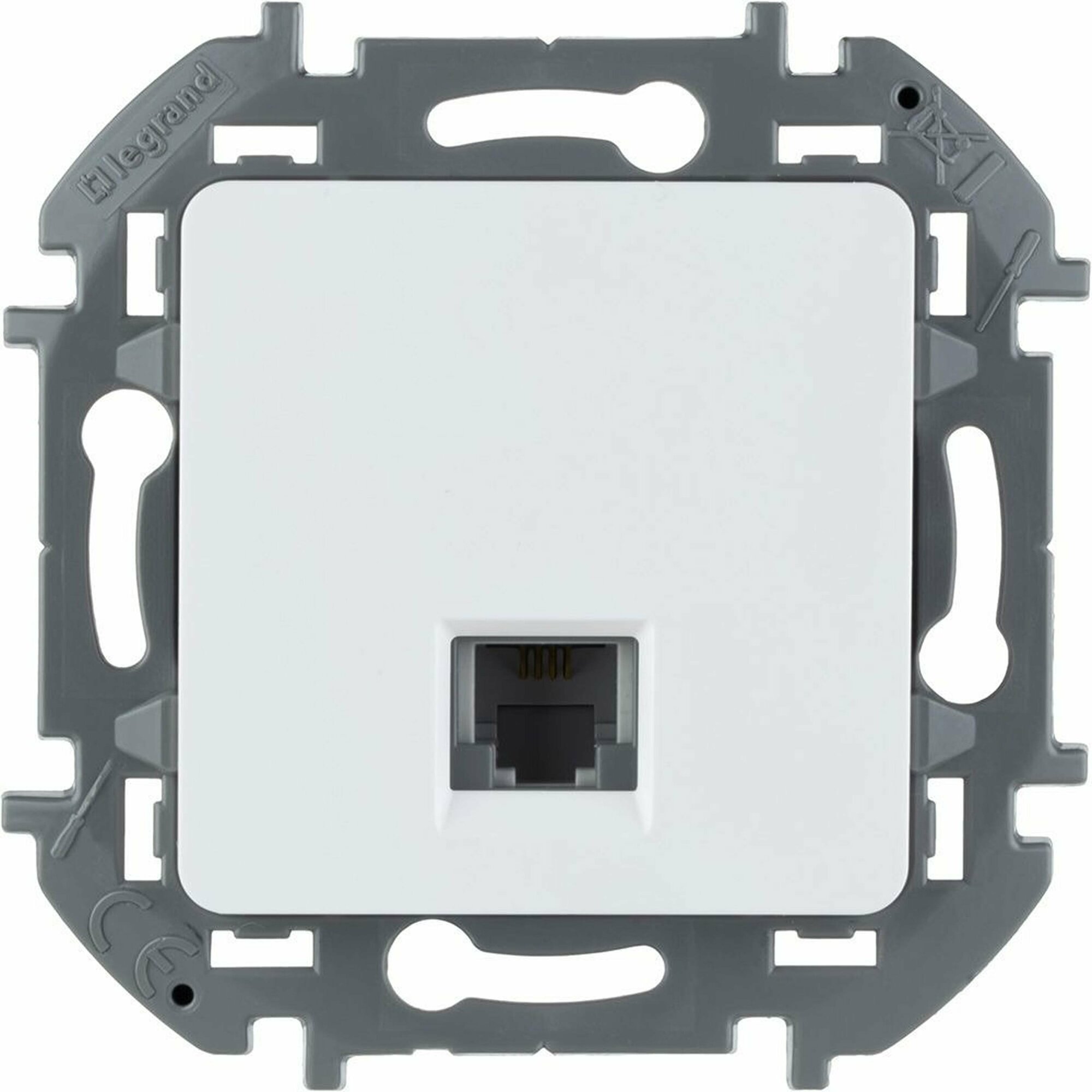Розетка Legrand Inspiria RJ11 белая скрытый монтаж 1 гнездо