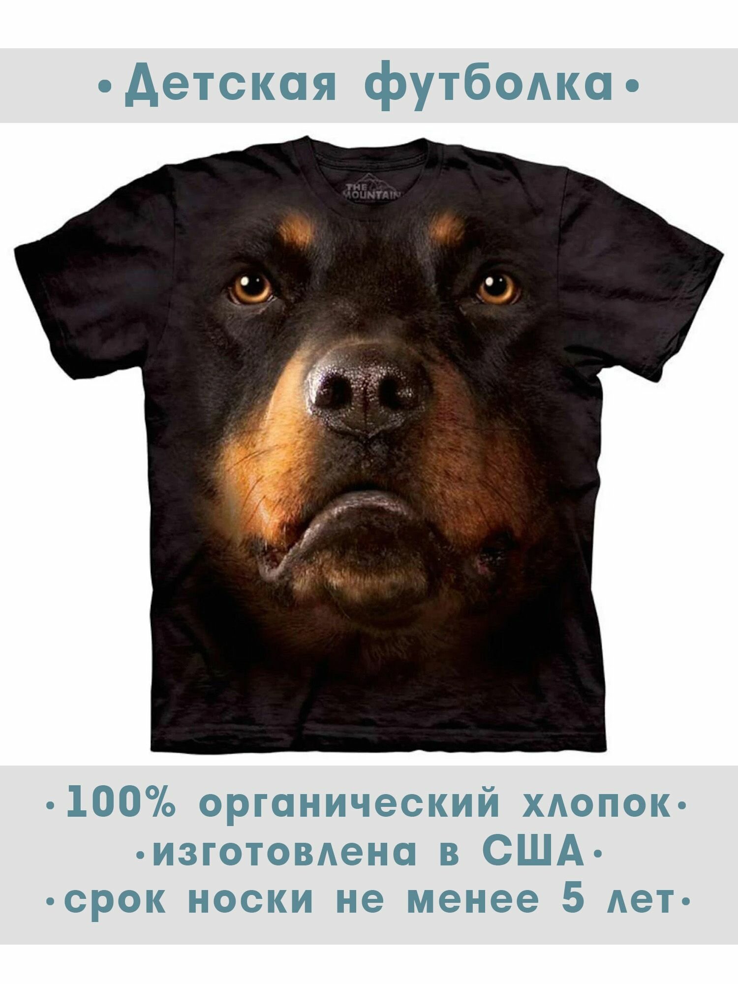 Футболка детская The Mountain "Rottweiler Face"