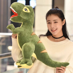 Мягкая игрушка дракон символ года, Динозавр Рекс, Тираннозавр, зеленый 30 см