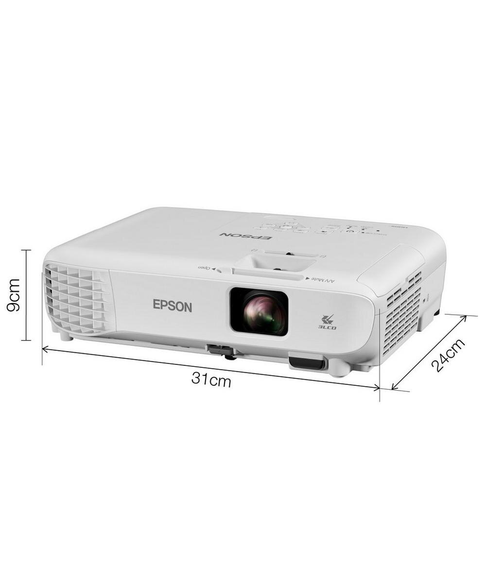 Проектор EPSON EB-W06, белый [v11h973040] - фото №8